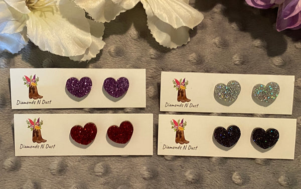 Heart Studs (4 colour options)