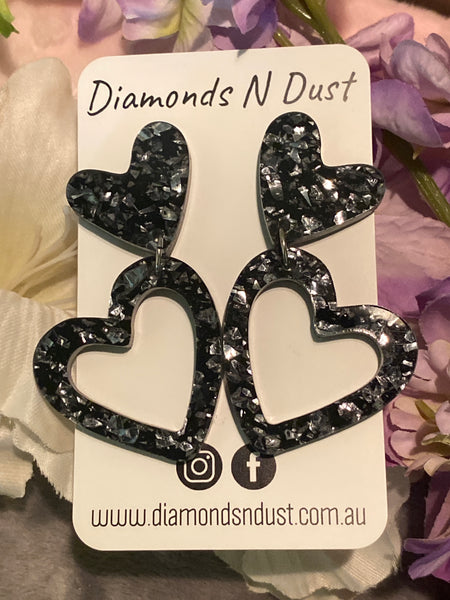 Heart Dangles (3 colours)