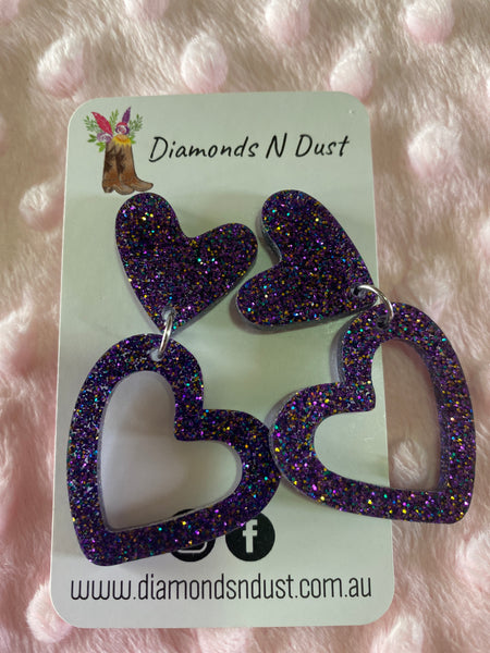 Heart Dangles (3 colours)