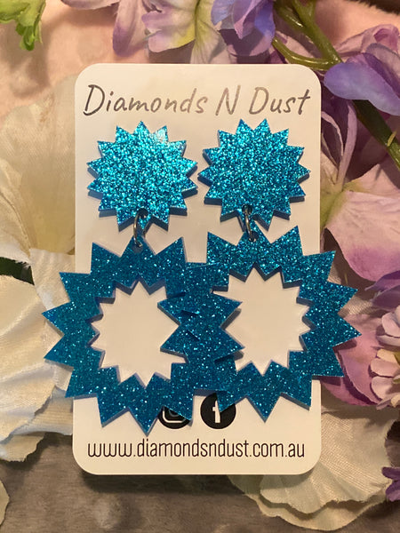Firework Dangles blue