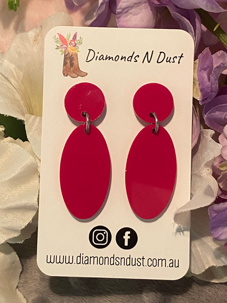 Pink Gloss finish Mini Dangles (3 Styles to choose from)