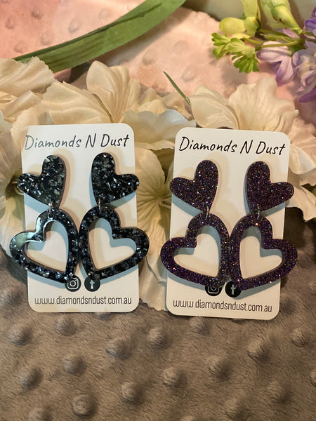 Heart Dangles (3 colours)