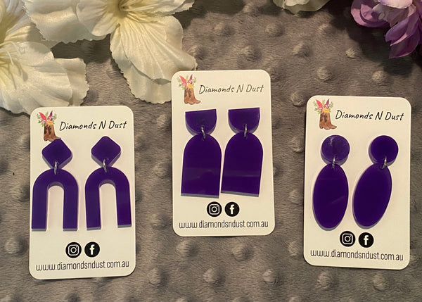 Purple Mini Dangles (3 Styles to choose from)