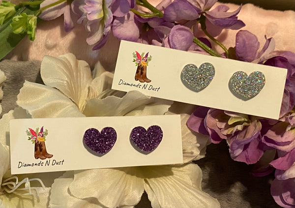 Heart Studs (4 colour options)