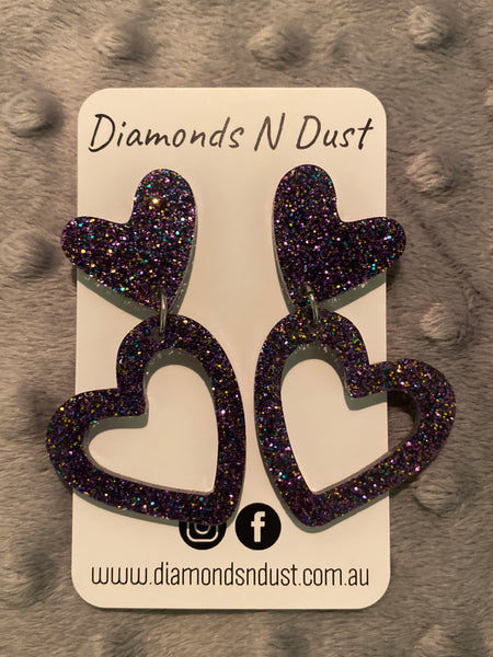 Heart Dangles (3 colours)