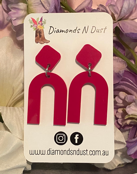 Pink Gloss finish Mini Dangles (3 Styles to choose from)