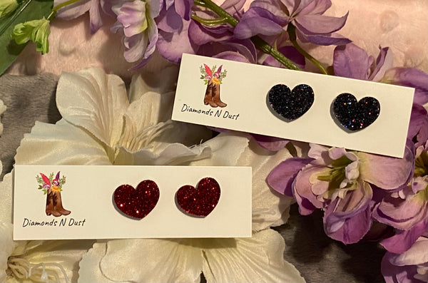 Heart Studs (4 colour options)