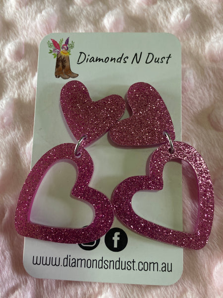 Heart Dangles (3 colours)