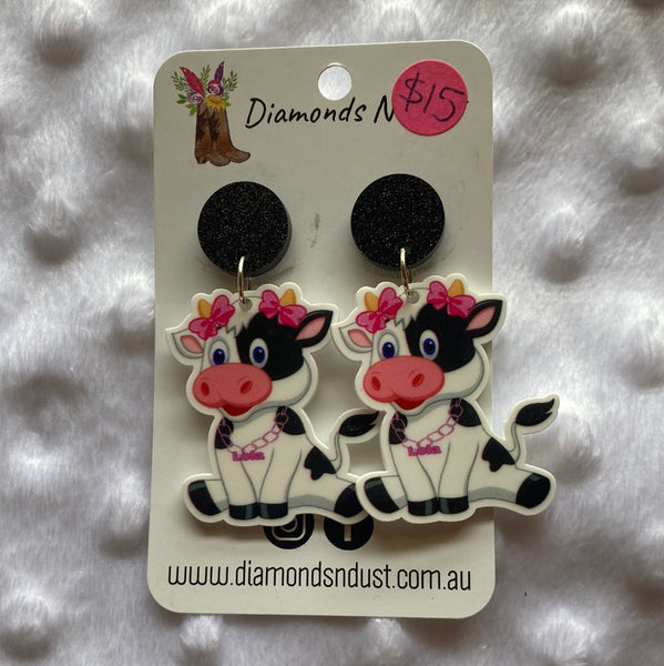 COW #1 Dangle Earrings