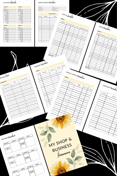 Sunflower Ultimate Digital Business Planner (80+ pages) + BONUS 2025 content planner *Digital Product ONLY*