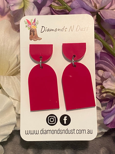 Pink Gloss finish Mini Dangles (3 Styles to choose from)
