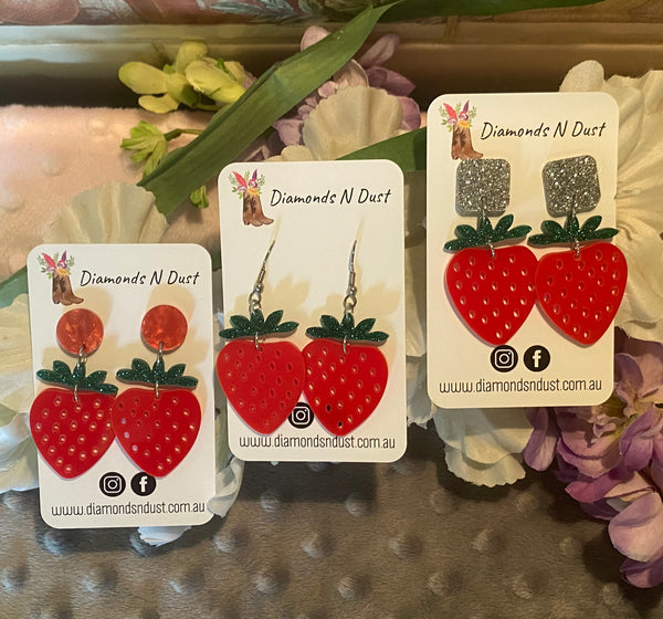Strawberry Dangle Earrings