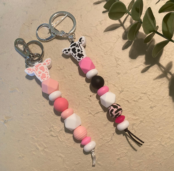 Cow Silicone Key Ring (4 colour options)