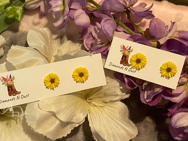 12mm Sunflower Earrings