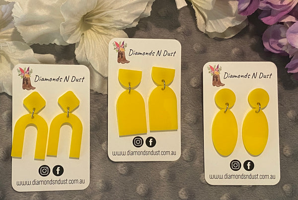 Yellow Mini Dangles (3 Styles to choose from)