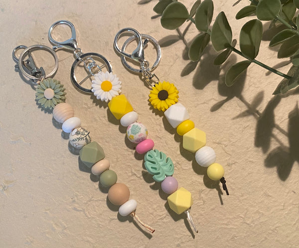 Flower Silicone Key Chain (3 design options)
