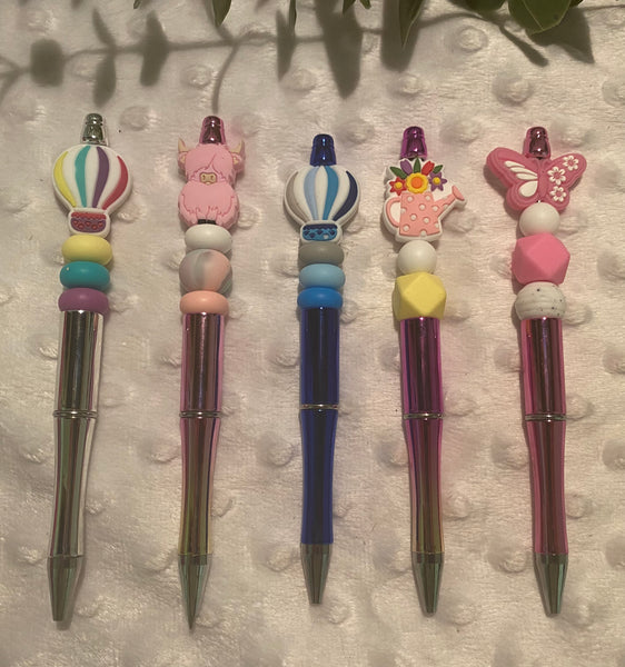 Silicone beaded pen (5 styles to choose from)