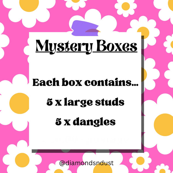 *SALE* 10 Pairs of Earrings Mystery Box (dangles & large studs)