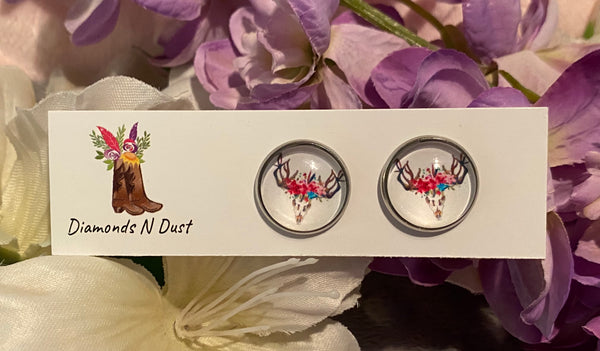 16mm ‘Floral Deer Antler’ Studs