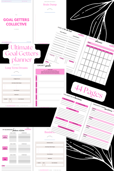 Ultimate GOAL GETTERS Planner (40+ pages) + BONUS 2025 content planner *Digital Product ONLY*