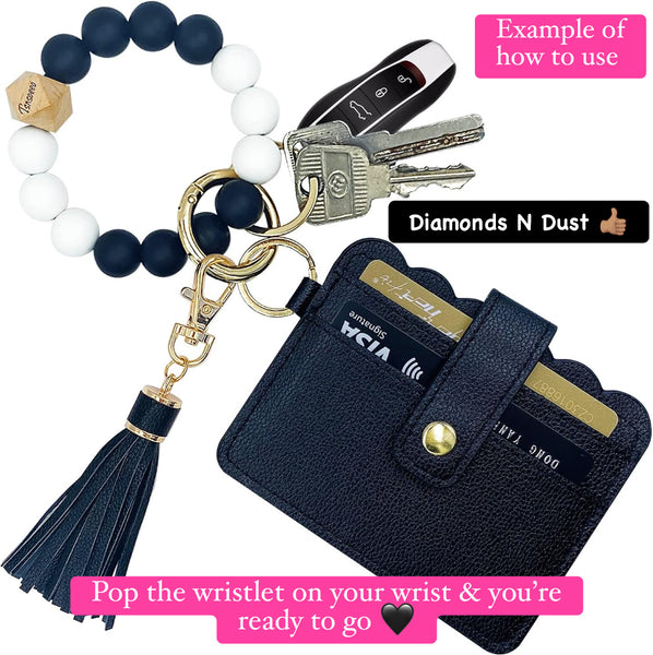Silicone Beaded Wristlet