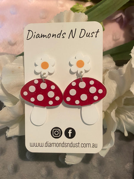 Mushroom Dangle Earrings