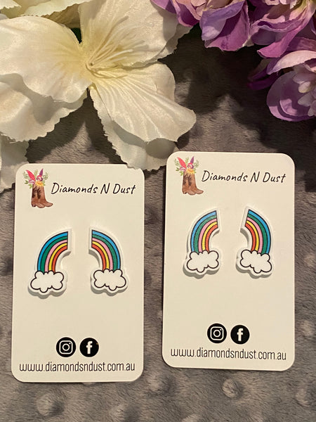 Rainbow Stud Earrings