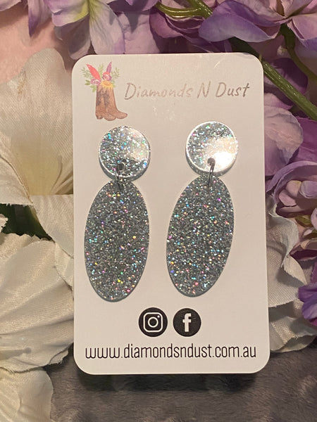 Silver Glitter Mini Dangles (3 Styles to choose from)