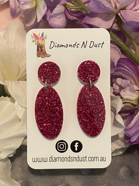 Pink Glitter Mini Dangles (3 Styles to choose from)