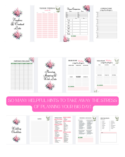 Ultimate Wedding Planner + BONUS Hen’s Party Games ideas (PDF COPY ONLY)