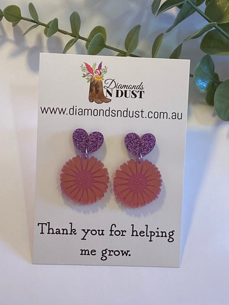 Teacher Gift - Daisy Dangle Earrings