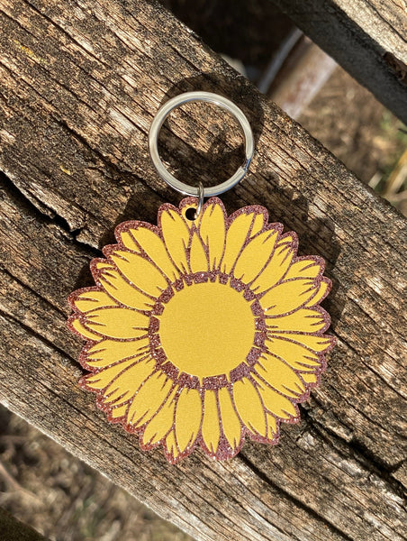 Bronze Sunflower Key ring
