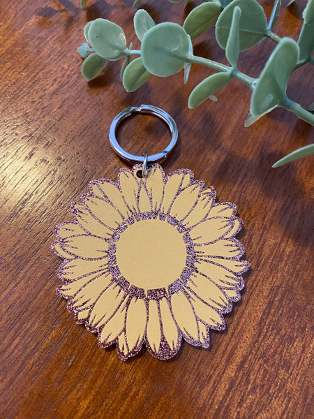 Bronze Sunflower Key ring