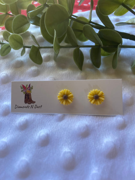 12mm Sunflower Earrings