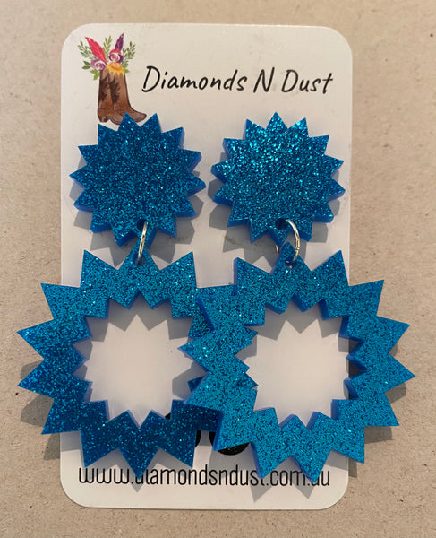 Firework Dangles blue