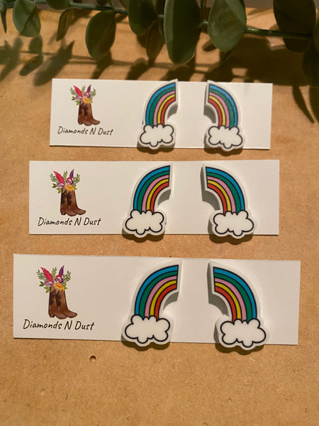 Rainbow Stud Earrings