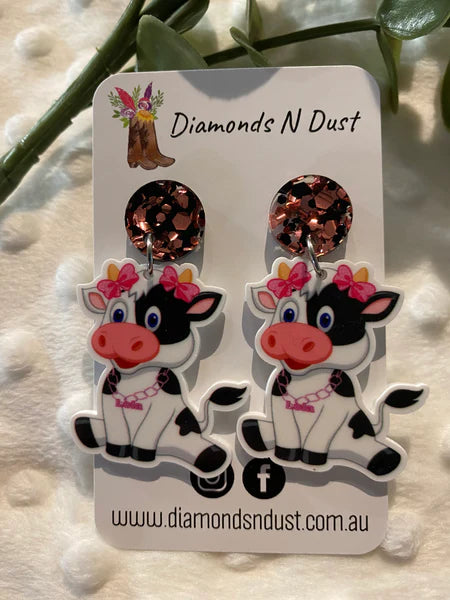 COW #1 Dangle Earrings