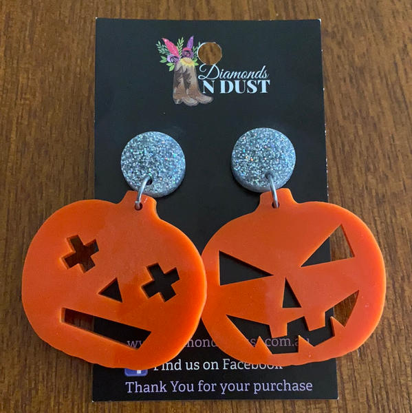 Halloween Pumpkin Dangle Earrings