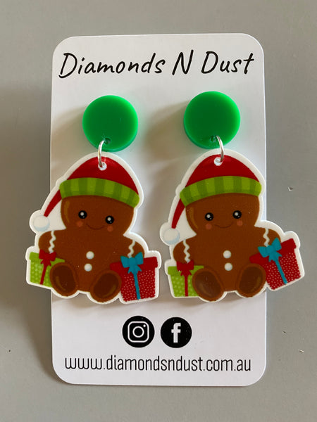 Gingerbread Dangle Earrings