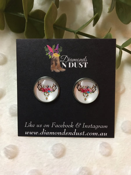 16mm ‘Floral Deer Antler’ Studs