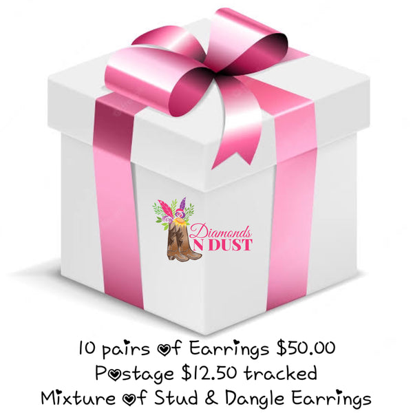 10 pairs of earrings for $50.00