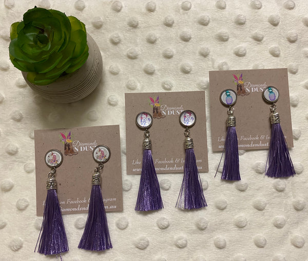 Lilac Tassel Earrings