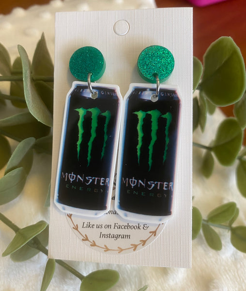Monster Drink Earrings