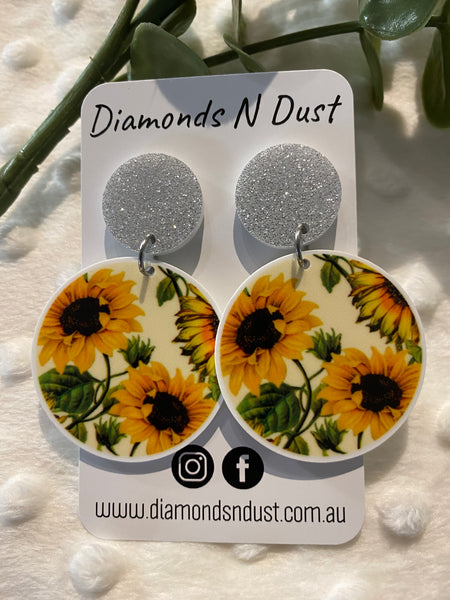 Sunflower #3 Dangle Earrings