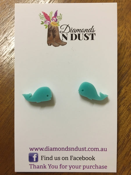 Whale Studs (2 colours)