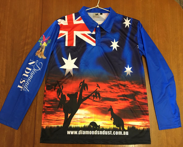 Aussie flag Fishing Shirt