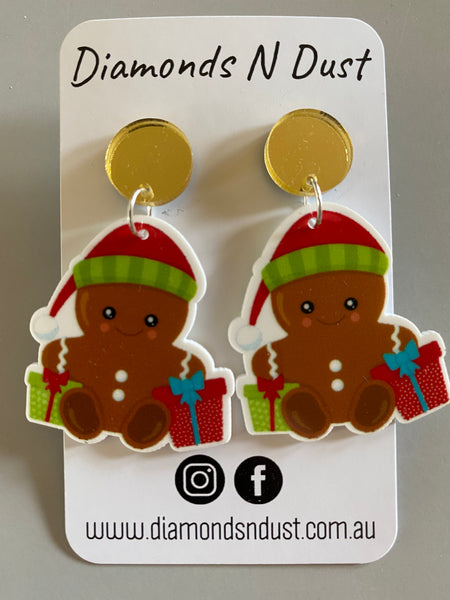 Gingerbread Dangle Earrings