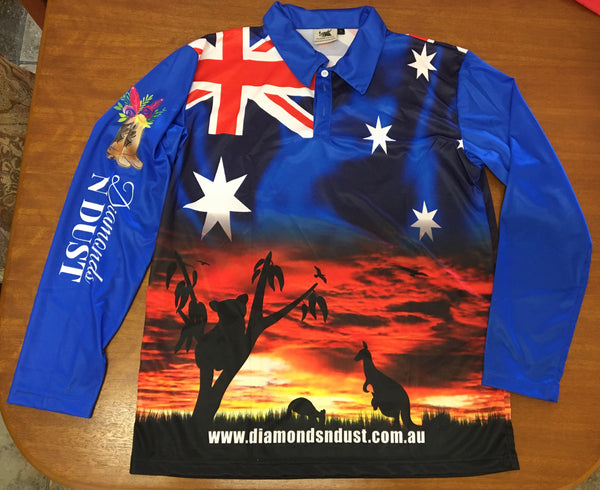 Aussie flag Fishing Shirt