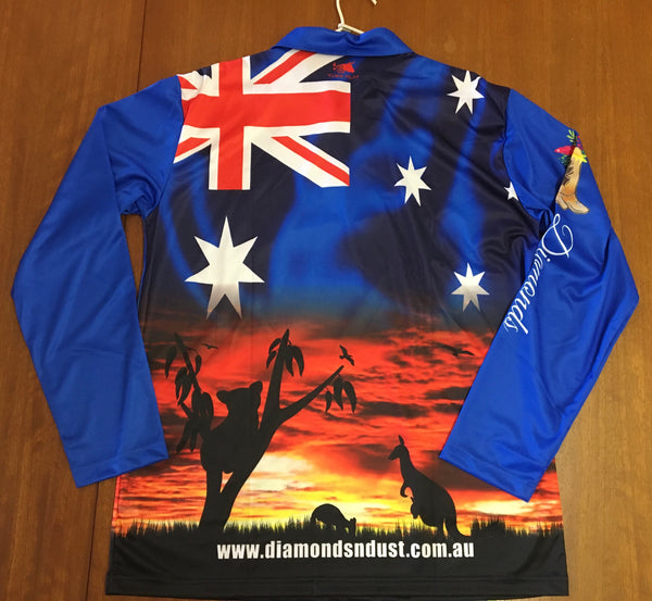 Aussie flag Fishing Shirt