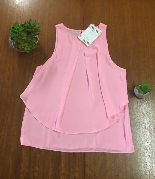 Pink Overlay Top (size 16)